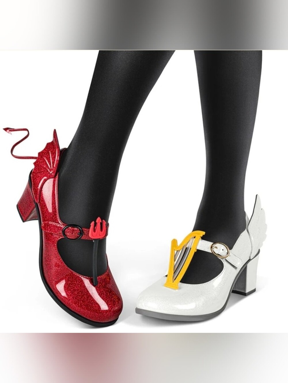 Dark Chocolate Design Angel & Demon Devil Heels